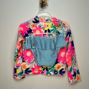 Gymboree Floral and Striped Kids Swim Set